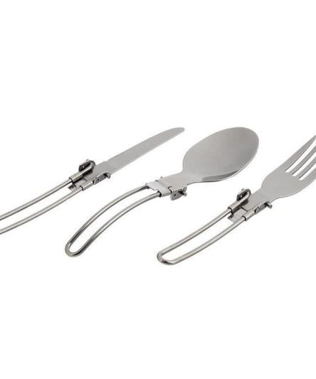 ست قاشق، چنگال و کارد تاشو استیل