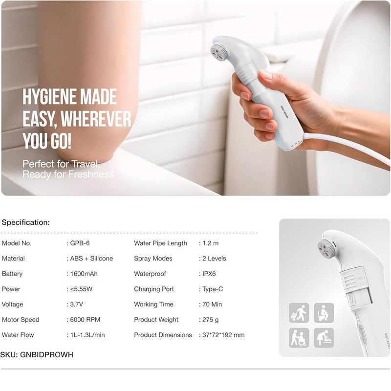 دوش و بیده قابل حمل گرین لاین مدل Bidet Pro Portable