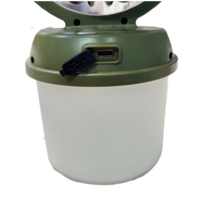 پنکه کمپینگ و چراغ COB خورشیدی(سولار)  مدل ch-F804
