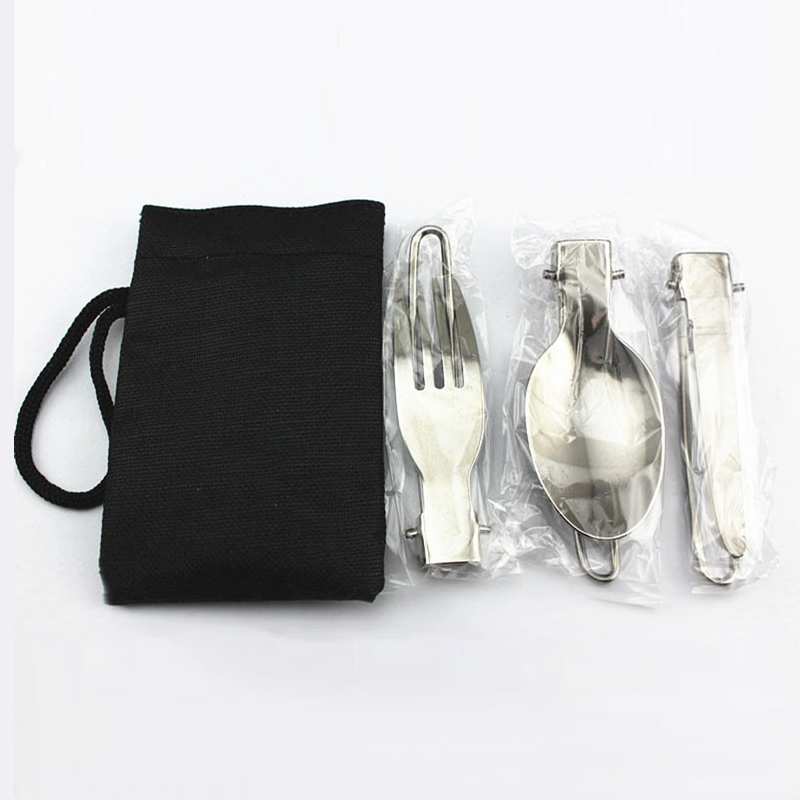 ست قاشق، چنگال و کارد تاشو استیل