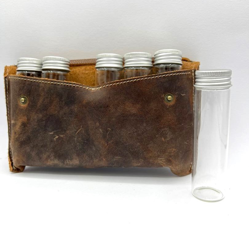 جا ادویه چرمی ۶ عددی بزرگ