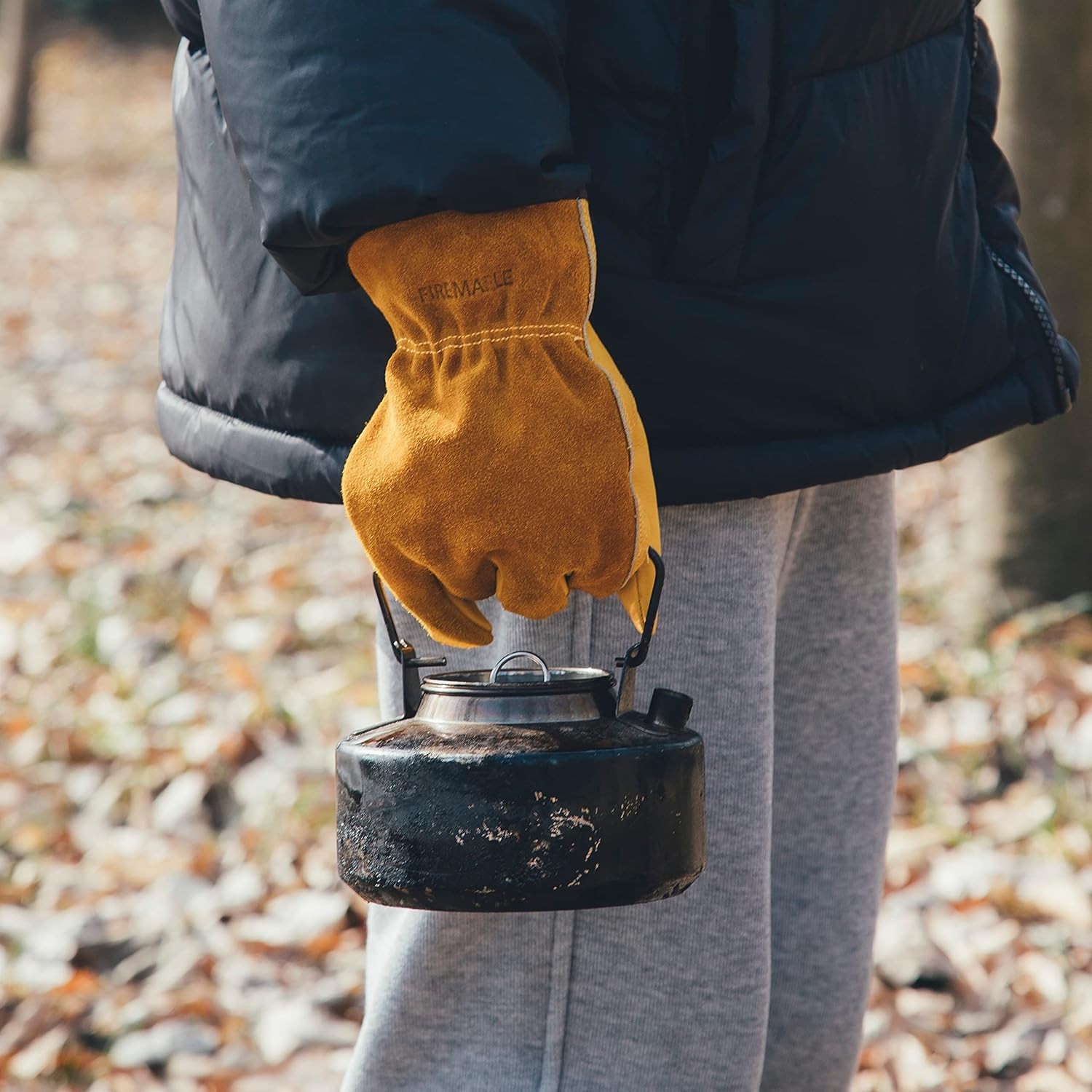 دستکش چرمی کار در طبيعت زمستانه فایرمپل مدل Gingko Winter